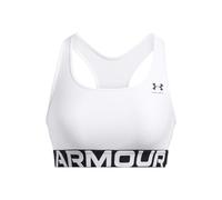 Under Armour Heatgear Branded Medium Support Sports Top Blanc XL Femme