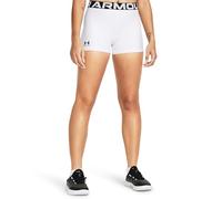 Under Armour HG Authentics Short pour Femme, Blanc/Noir, M