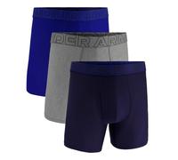 Under Armour Homme Mens Performance Tech Mesh 6" 3 Pack Solid Briefs Boxer Shorts, Royal/Steal Heather/Midnight Navy, M EU