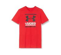 Under Armour Homme UA Gl Foundation Short Sleeve Tee T Shirt, Red/White Black, M EU
