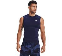 Under Armour Heatgear Comp Débardeur Tank Top Hommes-Bleu Foncé,Blanc, Taille M