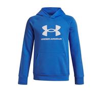 Under Armour Hoodie Rival Fleece Garçons – Grand logo, ultra-doux – Bleu Atlantis/Blanc YLG/YXL