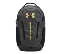 Under Armour Hustle 6.0 Sac à dos unisexe pour adulte, (005) Noir chiné / Noir / Doré métallisé, Taille unique