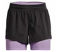 Under Armour Iso-Chill Courir 2-in-1 Damen-Short Pantalon Court Short Gris