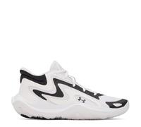 Under Armour JET 25, chaussures de sport unisexe, chaussures basket avec semelle intermédiaire Micro G®, Unisexe, White / Black / Black, 9.5, White / Black / Black, 42.5