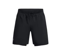 Under Armour Short 2-en-1 Launch 7 Homme Gris clair/Noir Taille L