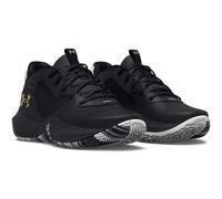 Under Armour Pre School Lockdown 6 Basketball Shoe, (003) Black/Black/Metallic Gold, 13.5 US Unisex Little Kid