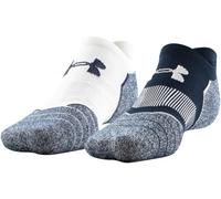 Under Armour Lot de 2 Paires de Chaussettes de Golf à Haute Performance, Academy/Halo Gris/Blanc, Mixte