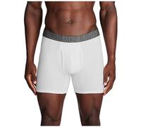 Under Armour Lot de 3 Boxers en Coton pour Homme, Entrejambe de 15,2 cm, Confort Tout au Long de la journée et Ultra Doux, Blanc uni - Noyau, Small
