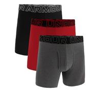 Under Armour Lot de 3 Boxers en Coton pour Homme, Entrejambe de 15,2 cm, Confort Tout au Long de la journée et Ultra Doux, Castlerock Heather - Core, 3X-Large