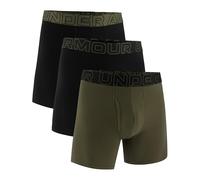 Under Armour Logo Boxers 3-Pack Mens Noir/Noir/Vert Petit Male