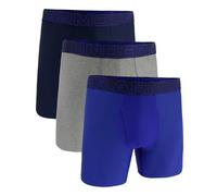 Under Armour Boxers pour homme Tech Performance - Lot de 3, 15 cm, respirant, Bleu M