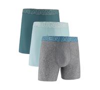 Under Armour Lot de 3 Boxers pour Homme Tech Performance, Longueur Jambe 15 cm - Respirant, évacuation de l’humidité, Toucher Doux, Confort Toute la journée, Enamel Blue, M