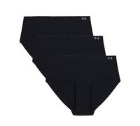 Under Armour Lot de 3 Culottes Hipster Invisibles en Pur Stretch pour Femme, Confort Toute la journée et Coupe Ultra Douce, Noir, Small