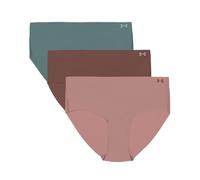 Under Armour Lot de 3 Culottes Hipster pour Femme Pure Stretch - Invisibles, sans Coutures, sans Marques, Ultra-légères, agréable Toute la journée, Tourmaline Pink, M