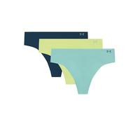 Under Armour Lot de 3 Tangas pour Femme Pure Stretch - Invisibles, sans Coutures, sans Marques, Ultra-légers, agréable Toute la journée, Blue Haze, L