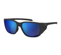 Under Armour - Lunettes de soleil Glacial Noir/Bleu mat - Homme - Accessoires - Noir - Taille: 58 MM