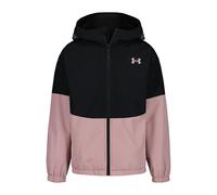 Under Armour Manataug - Veste coupe-vent à capuche enfant, Noir/Rose, 14 Ans