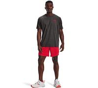 Under Armour Manches Courtes ABC Camo pour Homme, Anthracite chiné Moyen (019)/Rouge, M