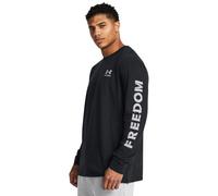 Under Armour Manches longues Freedom Flag pour homme, (001) Noir/Blanc, Taille M
