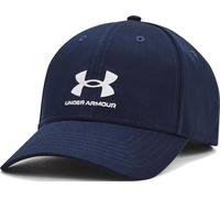 Under Armour – Casquette Lockup Adj – Confortable, fermeture réglable – Homme – Bleu marine/blanc