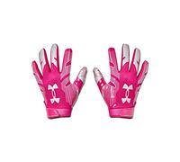 Under Armour Men's F8 Football Gloves , Tropic Pink (654)/Metallic Silver , Medium