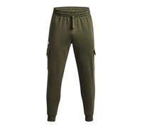 Under Armour Men's Standard Rival Fleece Cargo Jogger, (390) Marine OD Green / / White, Large