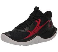 Under Armour Mixte Jet Scolaire '23 Basket, Noir/Rouge, 37.5 EU