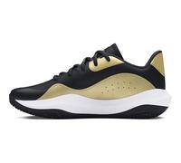 Under Armour Mixte UA Lockdown 7 Low Chaussures de Basketball, Black/Metallic Gold/Black, 45.5 EU