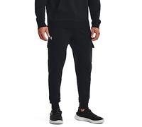 Under Armour Pantalon de survêtement Rival Cargo pour Homme, Noir/Blanc, M