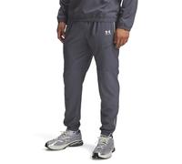 Under Armour Pantalon d'échauffement Challenger Hommes, Pantalon d'échauffement déperlant et Respirant, Bas de survêtement léger et Extensible, Castlerock/White, L, Castlerock/White, XXL
