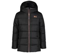 Under Armour Parka fille Willow - manteau d’hiver très chaud, déperlant & respirant, doublure Butterfleece, matelassage isolant, capuche, noir/or, 10-11 ans