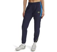 Under Armour UA W Challenger Pantalon d'échauffement Bleu Marine délavé/Jaune Haute visibilité - SM