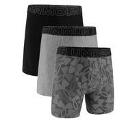 Under Armour Performance Tech Boxerjock Lot de 3 Boxers pour Homme, 15,2 cm, Imprimé Logo Acier, Taille L