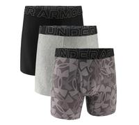 Under Armour Performance Tech Boxerjock Lot de 3 Boxers pour Homme, 15,2 cm, Imprimé Logo Acier, Taille 2XL
