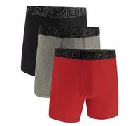 Under Armour Boxers pour homme Performance Tech Boxerjock – Lot de 3, 15,2 cm, Rouge chiné uni, XS