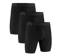 Under Armour Performance Tech Lot de Boxers Longs pour Homme Entrejambe 22,9 cm Confort Toute la journée, Noir uni - Lot de 3 noyaux, Small
