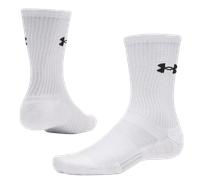 Under Armour Chaussettes Performance Coton Crew – Lot de 3 – L Blanc