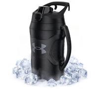 Under Armour Playmaker Carafe de sport, bouteille d'eau avec poignée, isolation en mousse et résistante aux fuites, 1,9 l, noir/noir