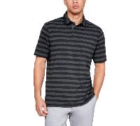Under Armour Polo Homme Col Coton Charged CC Scramble Rayé Manches Courtes