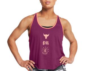 Under Armour Project Rock Badge Of Honor Tank Débardeurs M Violet