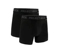 Under Armour Project Rock Performance Tech Boxerjock Lot de 2 Boxers en Maille Technique pour Homme, Entrejambe de 12,7 cm, Noir, Medium