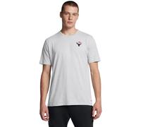 Under Armour Project Rock Red One Sleighin Gains T-shirt à manches courtes pour homme, (011) Mod Gray Medium Heather / Noir, Taille M
