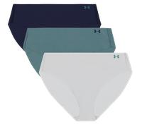 Under Armour Pure Stretch 3-Pack No Show Bikini Sous-vêtements pour femme XS Bleu