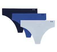 Under Armour Pure Stretch 3-Pack No Show Thong Sous-vêtements pour femme M Multicolore
