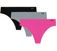 Under Armour Pure Stretch 3-Pack No Show Thong Sous-vêtements pour femme S Multicolore