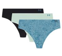 Under Armour Pure Stretch No Show Thong 3-Pack Sous-vêtements pour femme M Bleu