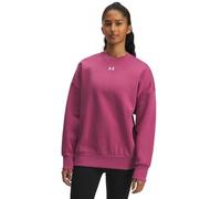 Under Armour Rival Fleece Oversized Crew Maillot de survêtement, (659) Fuchsia Dusk / / Blanc, Medium Femme