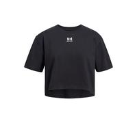 Under Armour Rival Manches Courtes Filles, T-Shirt Fille col Rond, T-Shirt Manches Courtes Confortable et Respirant, Black/White, YMD
