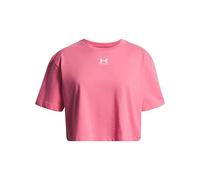 Under Armour Rival Manches Courtes Filles, T-Shirt Fille col Rond, T-Shirt Manches Courtes Confortable et Respirant, Super Pink/White, YLG, Super Pink/White, YSM